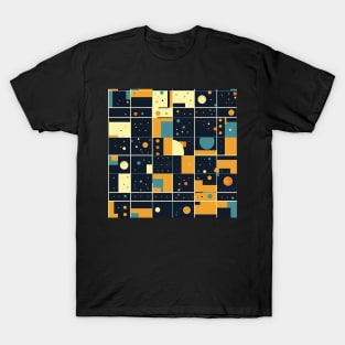Square Universe Dimension - Infinite Nebula Seamless Pattern T-Shirt